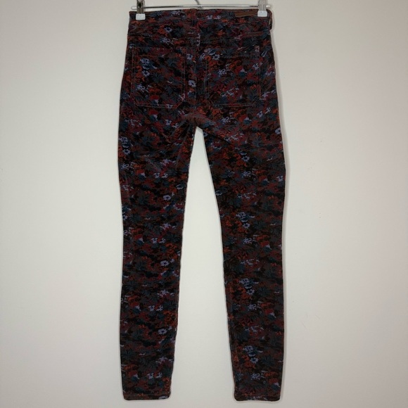 ANTHRO PILCRO and The Letterpress Floral Velvet Corduroy High Rise Skinny Jeans - Picture 7 of 12